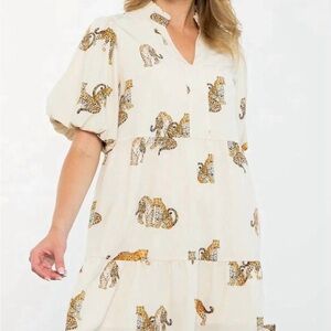 New THML leopard dress